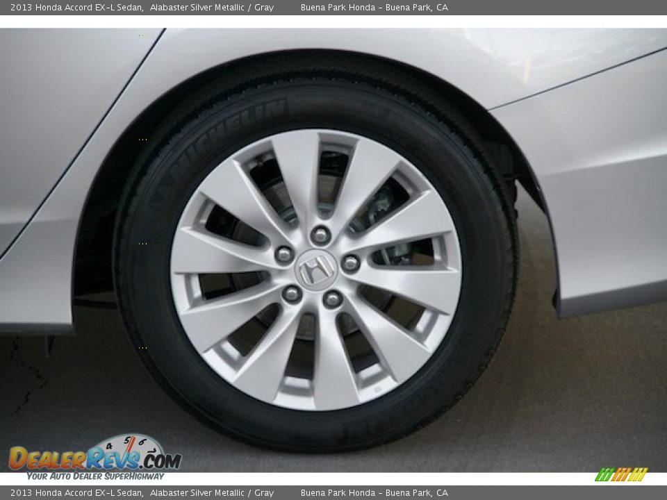 2013 Honda Accord EX-L Sedan Alabaster Silver Metallic / Gray Photo #32