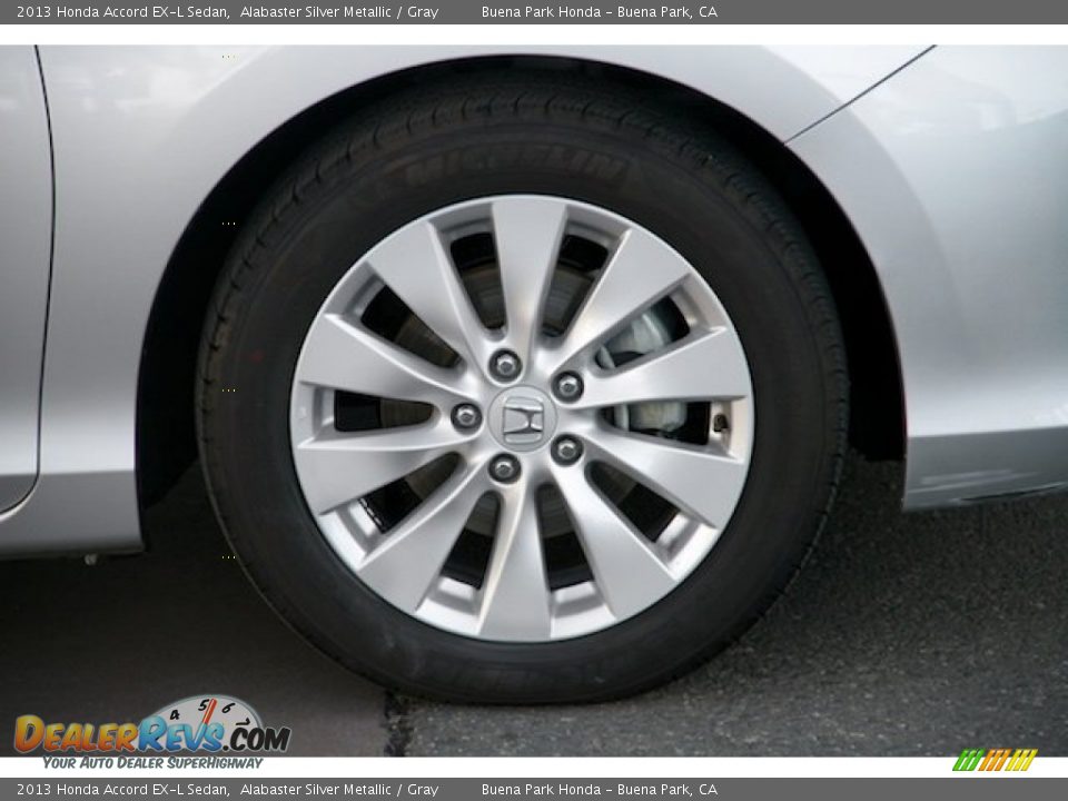 2013 Honda Accord EX-L Sedan Alabaster Silver Metallic / Gray Photo #34