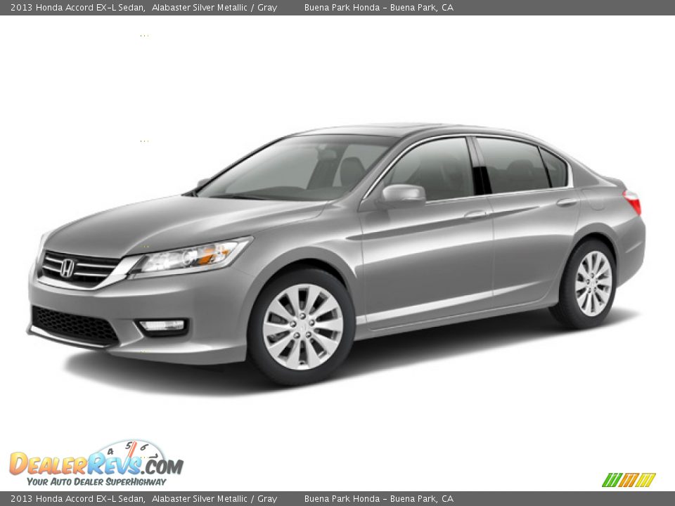 2013 Honda Accord EX-L Sedan Alabaster Silver Metallic / Gray Photo #36