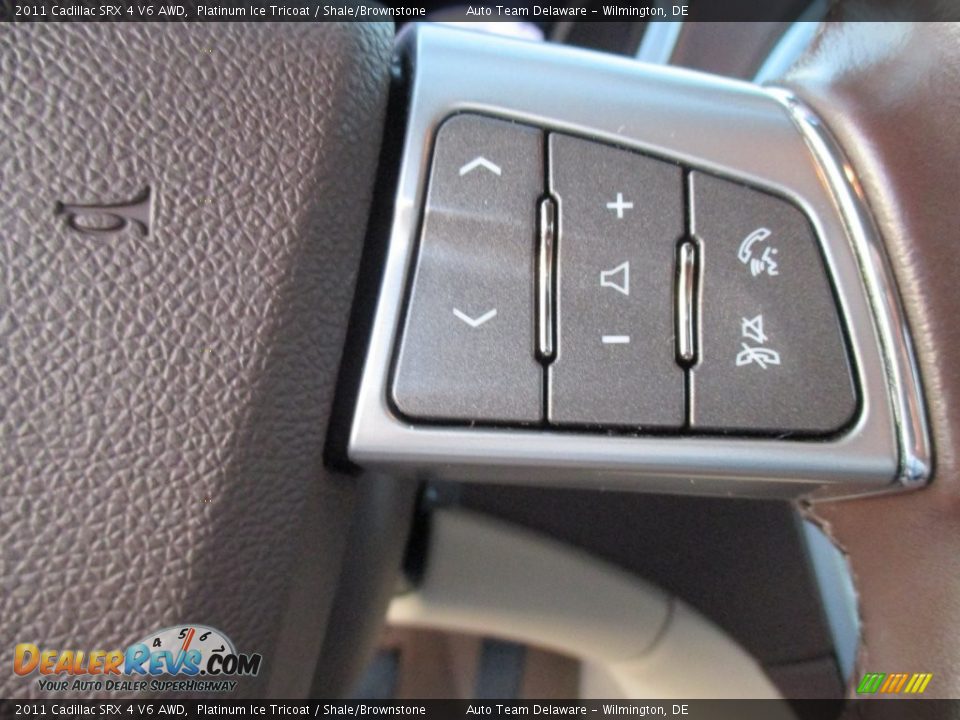 2011 Cadillac SRX 4 V6 AWD Platinum Ice Tricoat / Shale/Brownstone Photo #15
