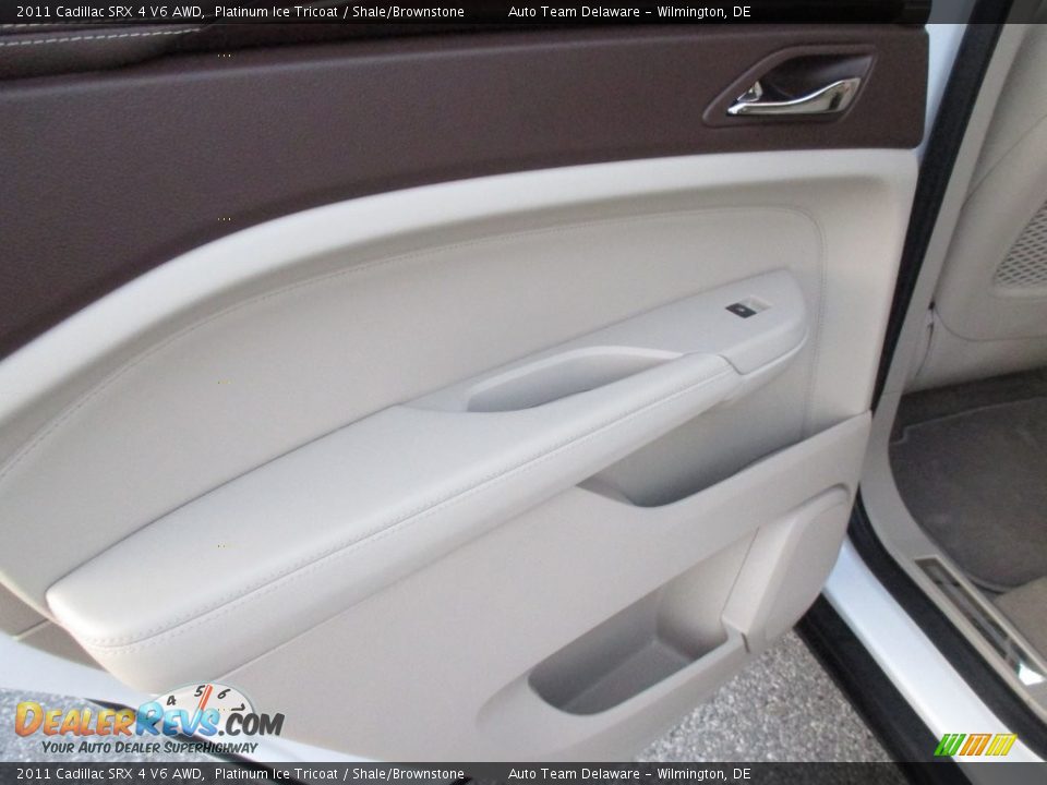 2011 Cadillac SRX 4 V6 AWD Platinum Ice Tricoat / Shale/Brownstone Photo #27