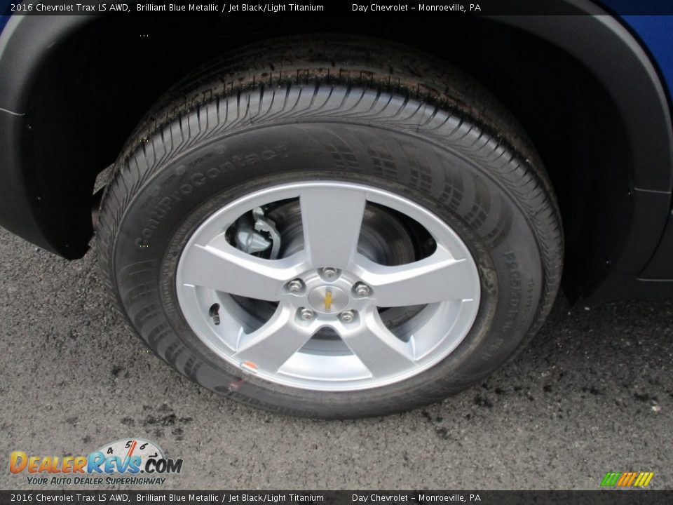 2016 Chevrolet Trax LS AWD Brilliant Blue Metallic / Jet Black/Light Titanium Photo #3