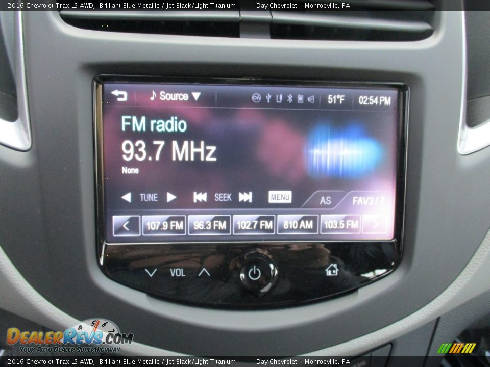 2016 Chevrolet Trax LS AWD Brilliant Blue Metallic / Jet Black/Light Titanium Photo #16