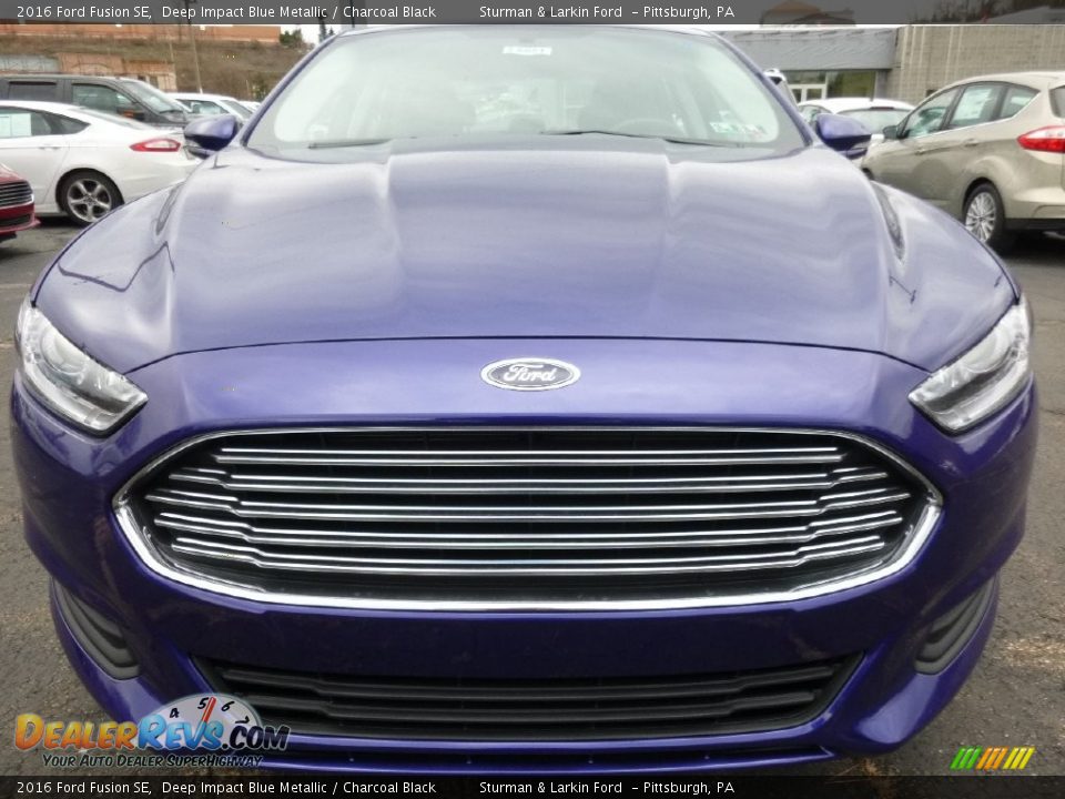 2016 Ford Fusion SE Deep Impact Blue Metallic / Charcoal Black Photo #6