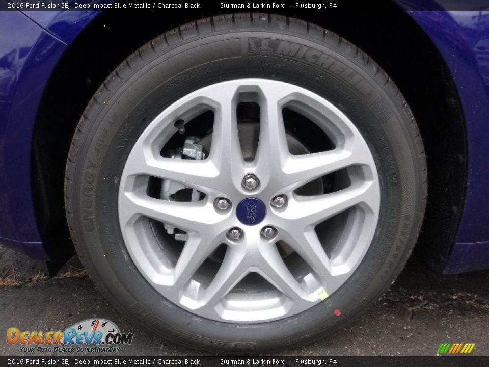 2016 Ford Fusion SE Deep Impact Blue Metallic / Charcoal Black Photo #7