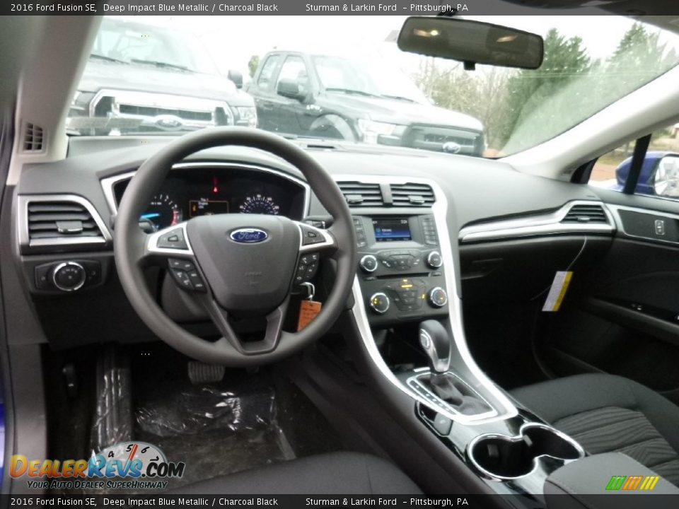 2016 Ford Fusion SE Deep Impact Blue Metallic / Charcoal Black Photo #10