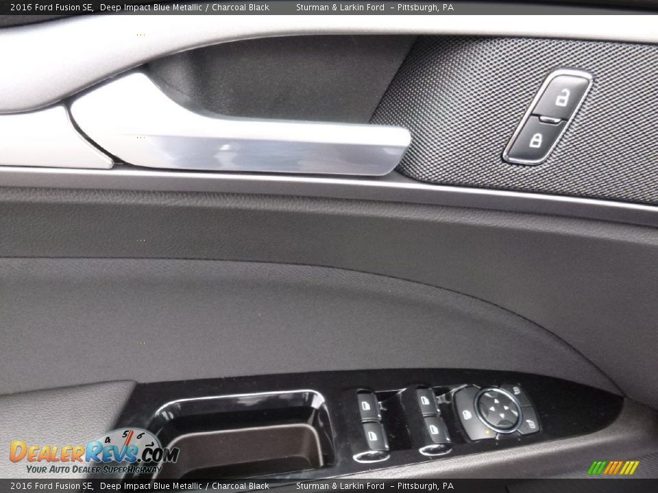 2016 Ford Fusion SE Deep Impact Blue Metallic / Charcoal Black Photo #11
