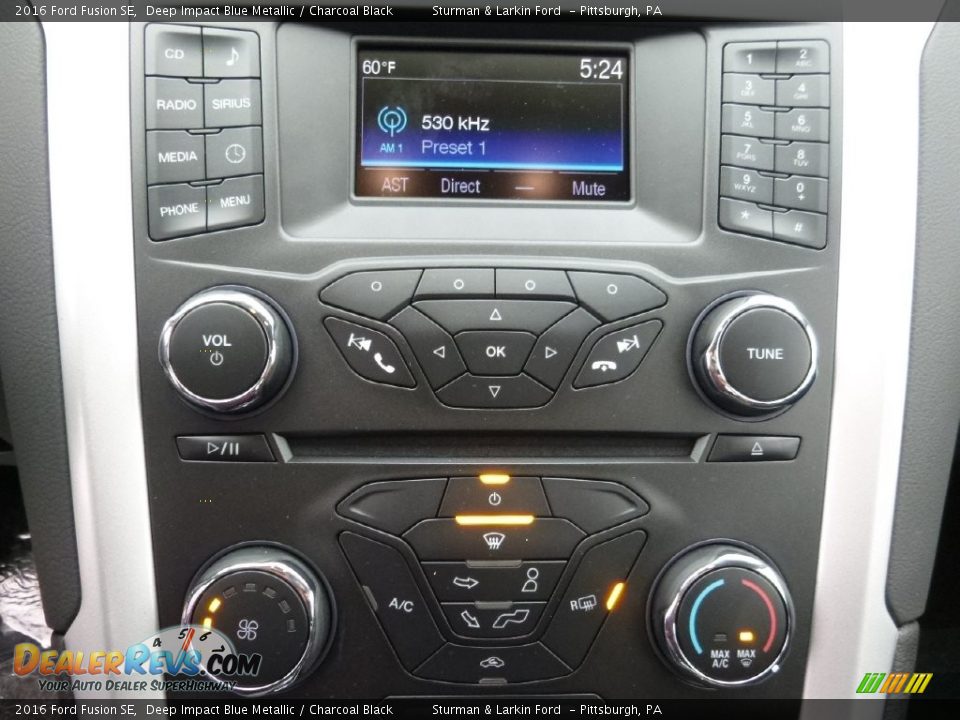 2016 Ford Fusion SE Deep Impact Blue Metallic / Charcoal Black Photo #15