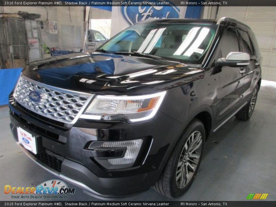 2016 Ford Explorer Platinum 4WD Shadow Black / Platinum Medium Soft Ceramic Nirvana Leather Photo #3
