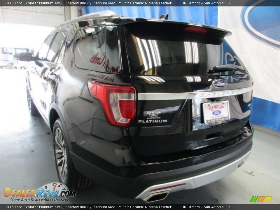 2016 Ford Explorer Platinum 4WD Shadow Black / Platinum Medium Soft Ceramic Nirvana Leather Photo #4