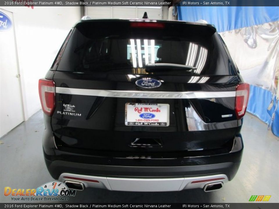 2016 Ford Explorer Platinum 4WD Shadow Black / Platinum Medium Soft Ceramic Nirvana Leather Photo #5