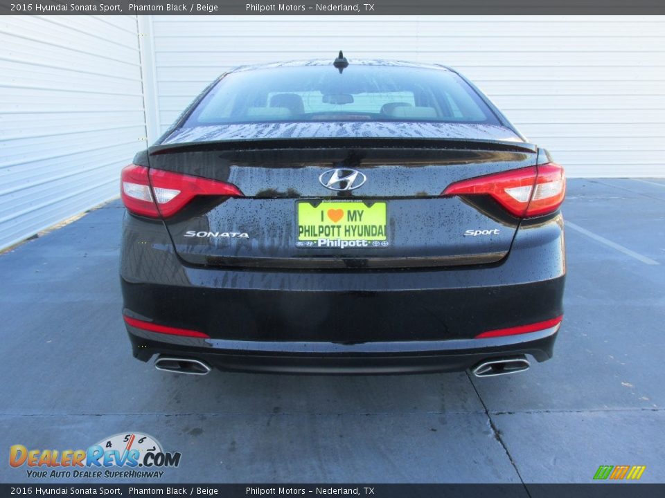 2016 Hyundai Sonata Sport Phantom Black / Beige Photo #5