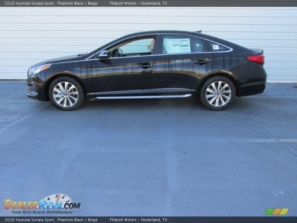 2016 Hyundai Sonata Sport Phantom Black / Beige Photo #6