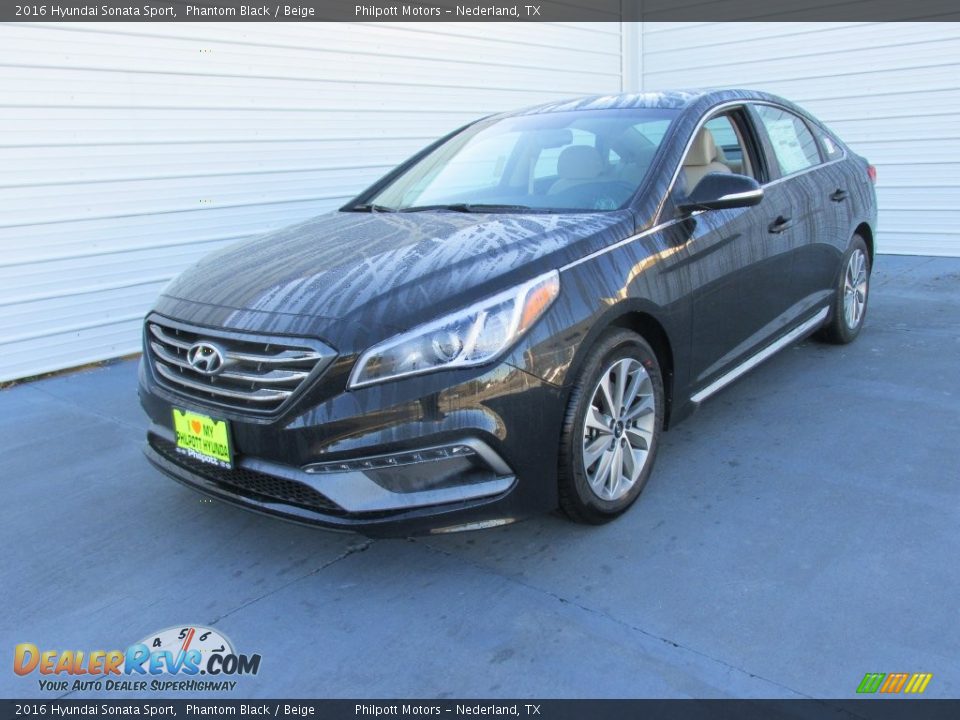 2016 Hyundai Sonata Sport Phantom Black / Beige Photo #7