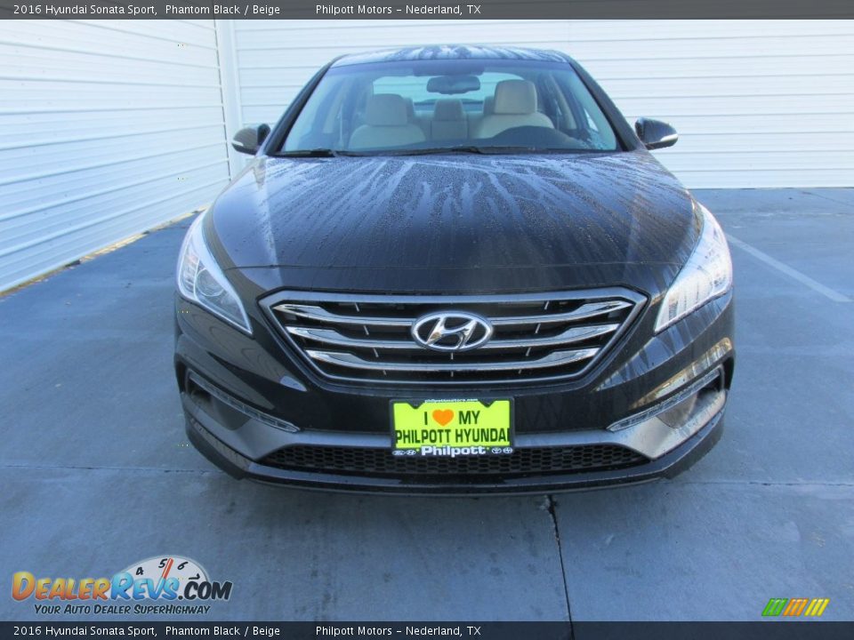 2016 Hyundai Sonata Sport Phantom Black / Beige Photo #8