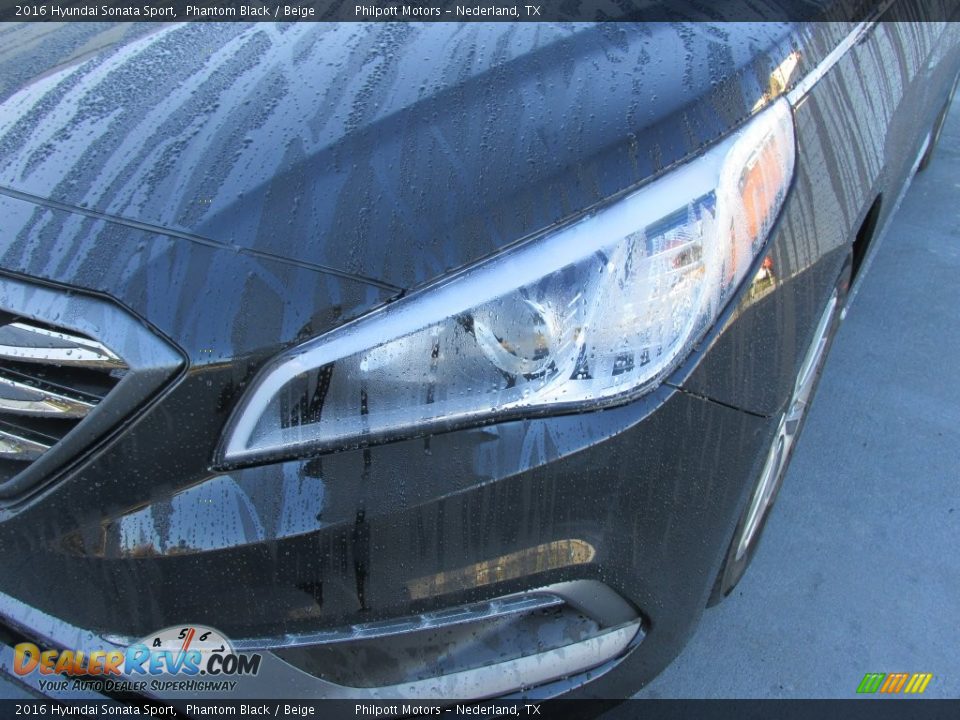2016 Hyundai Sonata Sport Phantom Black / Beige Photo #9