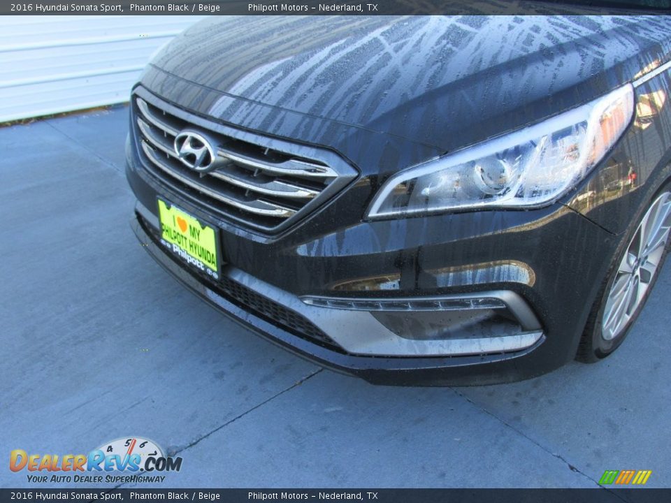 2016 Hyundai Sonata Sport Phantom Black / Beige Photo #10