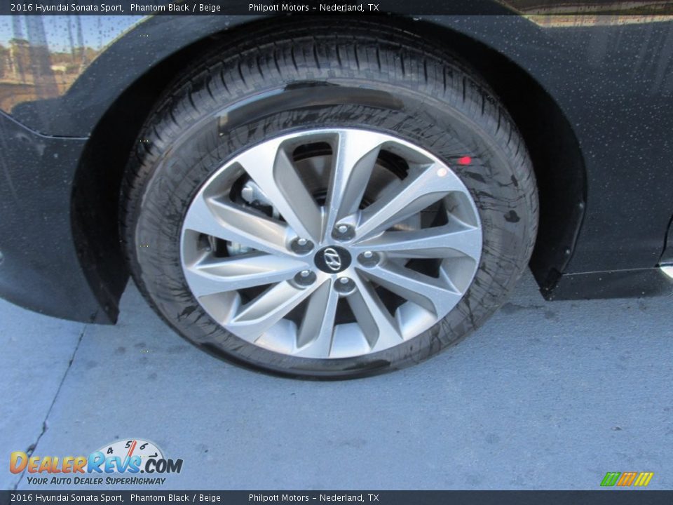 2016 Hyundai Sonata Sport Phantom Black / Beige Photo #11