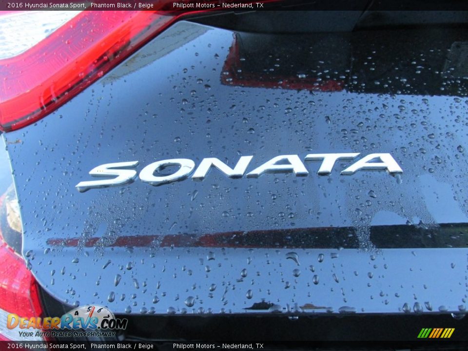 2016 Hyundai Sonata Sport Phantom Black / Beige Photo #13