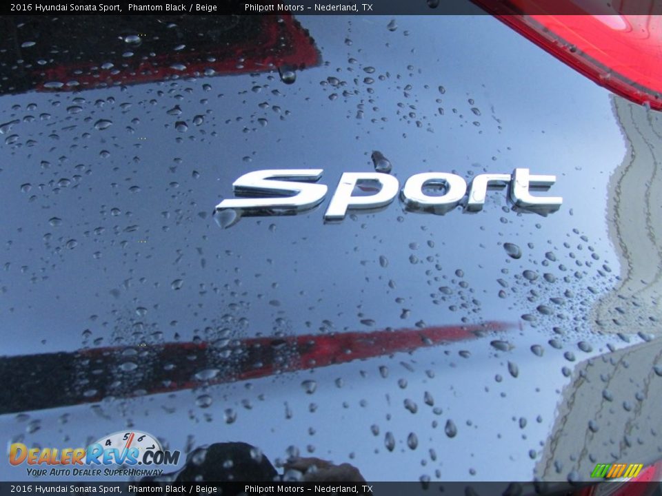 2016 Hyundai Sonata Sport Phantom Black / Beige Photo #14