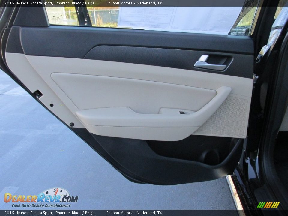 2016 Hyundai Sonata Sport Phantom Black / Beige Photo #17