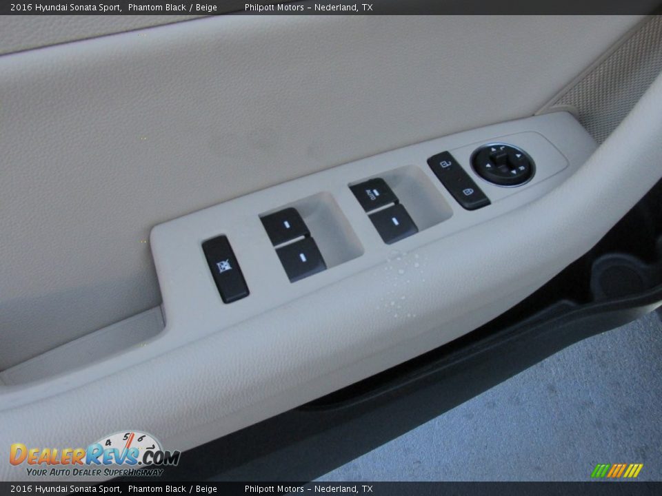 2016 Hyundai Sonata Sport Phantom Black / Beige Photo #20