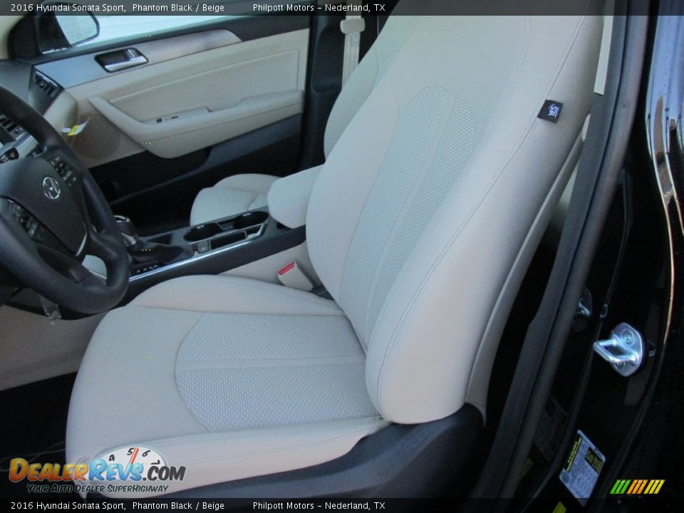 2016 Hyundai Sonata Sport Phantom Black / Beige Photo #21
