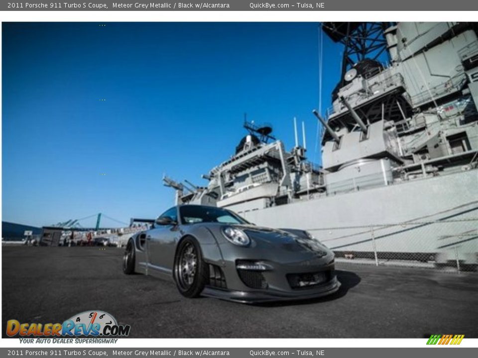 2011 Porsche 911 Turbo S Coupe Meteor Grey Metallic / Black w/Alcantara Photo #2