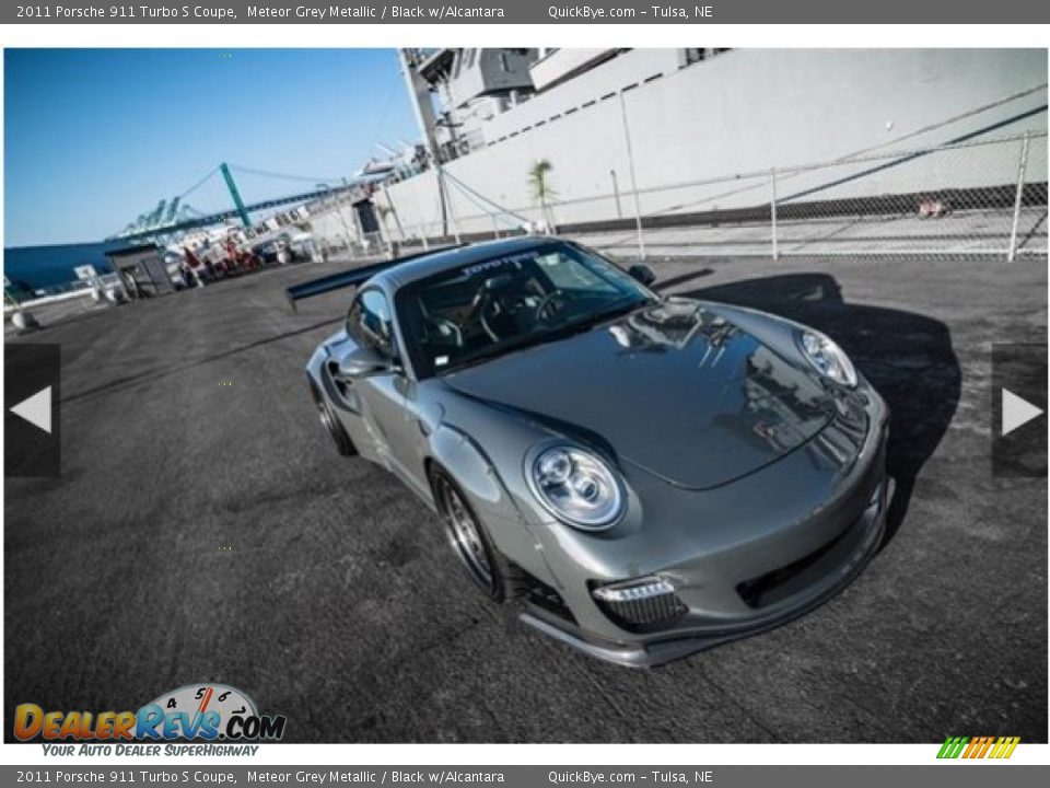 2011 Porsche 911 Turbo S Coupe Meteor Grey Metallic / Black w/Alcantara Photo #3