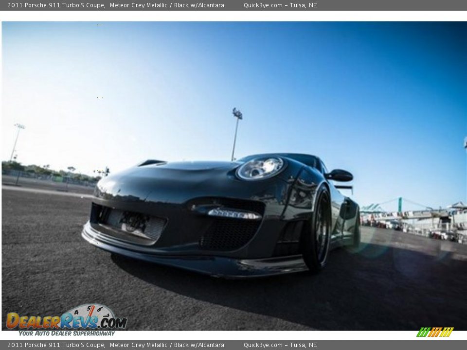 2011 Porsche 911 Turbo S Coupe Meteor Grey Metallic / Black w/Alcantara Photo #4
