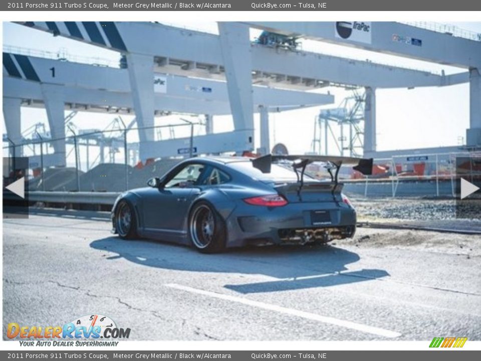 2011 Porsche 911 Turbo S Coupe Meteor Grey Metallic / Black w/Alcantara Photo #8