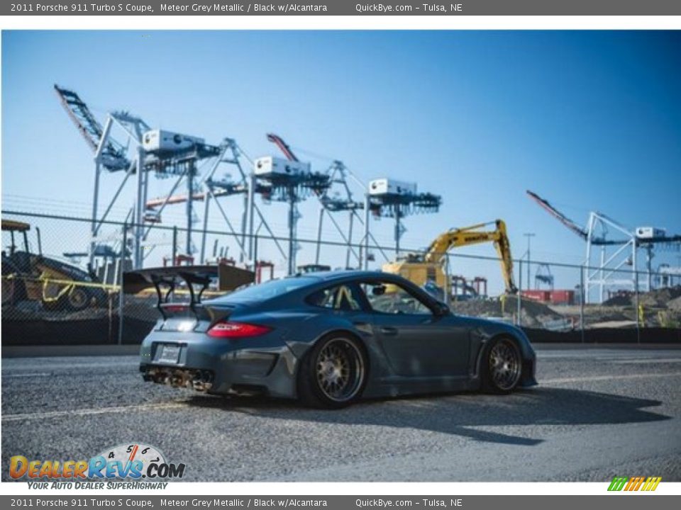 2011 Porsche 911 Turbo S Coupe Meteor Grey Metallic / Black w/Alcantara Photo #10