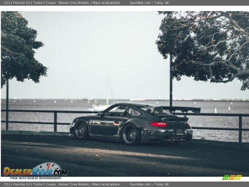 2011 Porsche 911 Turbo S Coupe Meteor Grey Metallic / Black w/Alcantara Photo #14