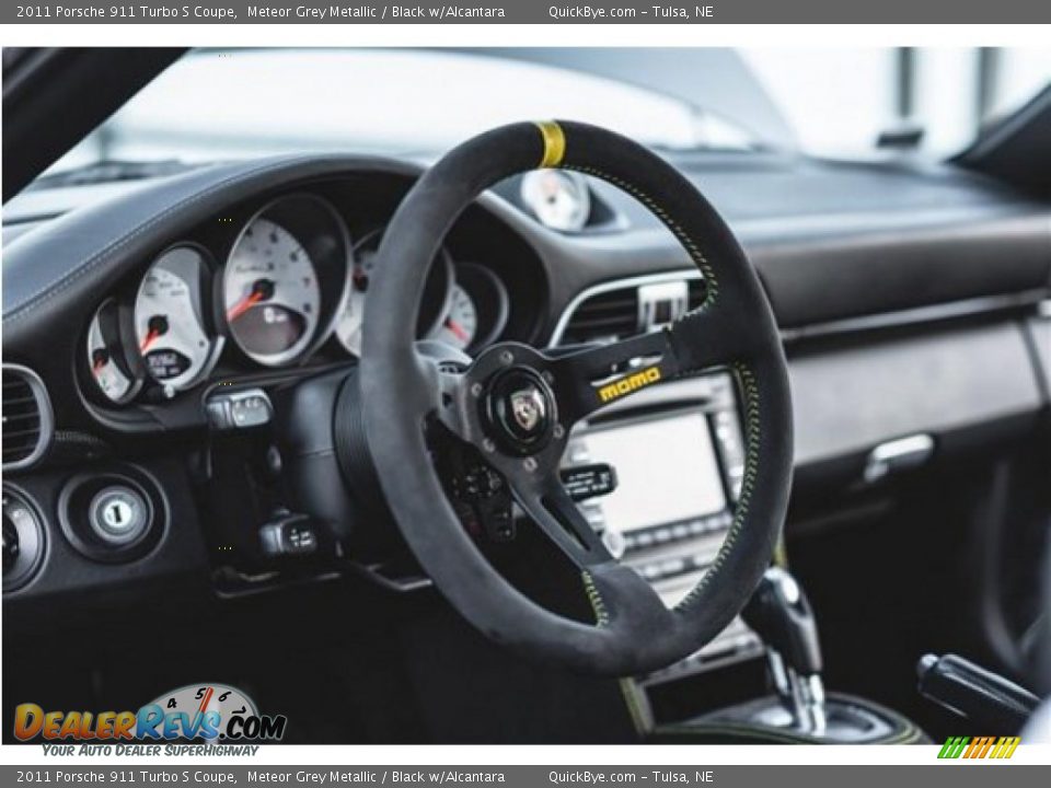 2011 Porsche 911 Turbo S Coupe Meteor Grey Metallic / Black w/Alcantara Photo #18