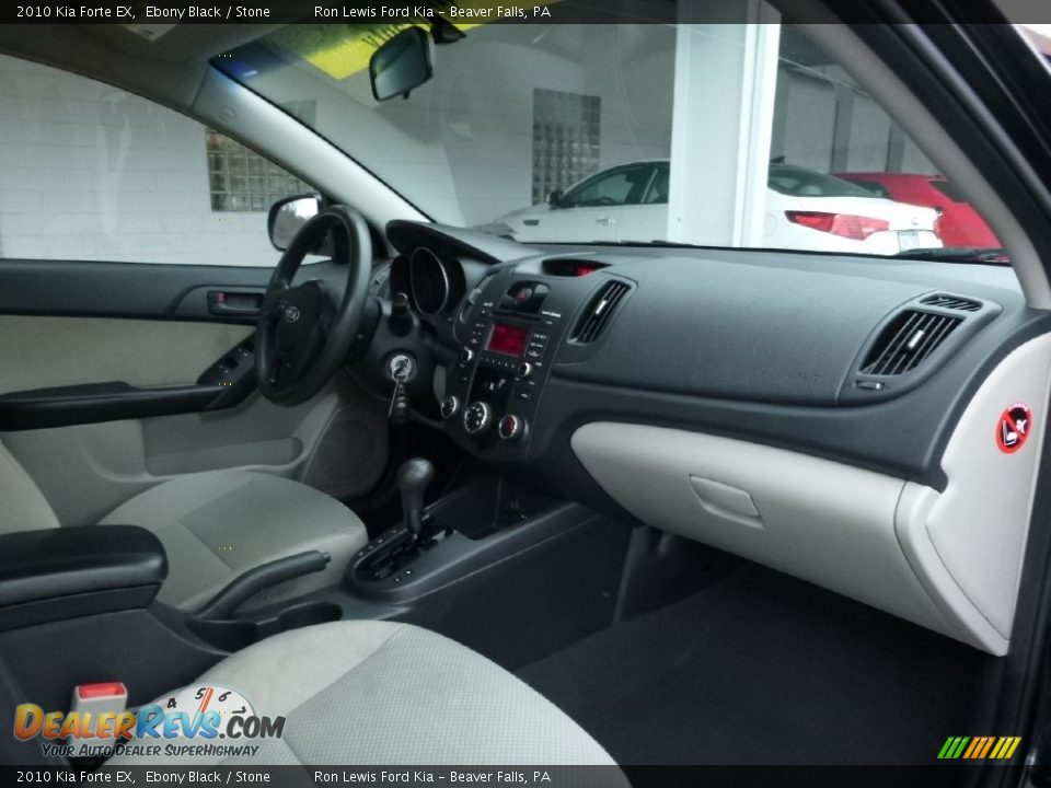 2010 Kia Forte EX Ebony Black / Stone Photo #2