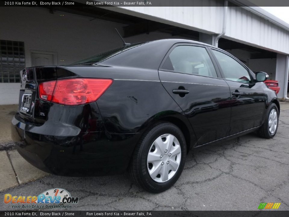 2010 Kia Forte EX Ebony Black / Stone Photo #3