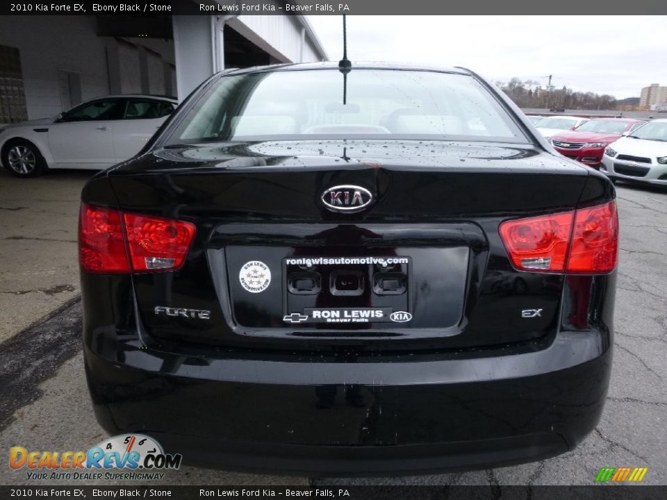 2010 Kia Forte EX Ebony Black / Stone Photo #4