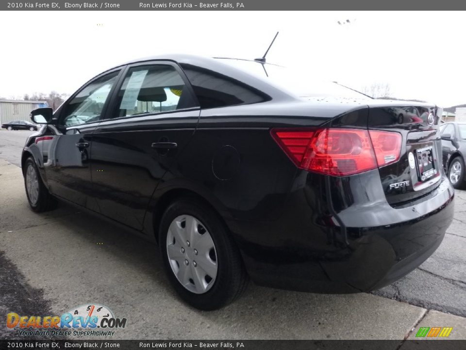 2010 Kia Forte EX Ebony Black / Stone Photo #5