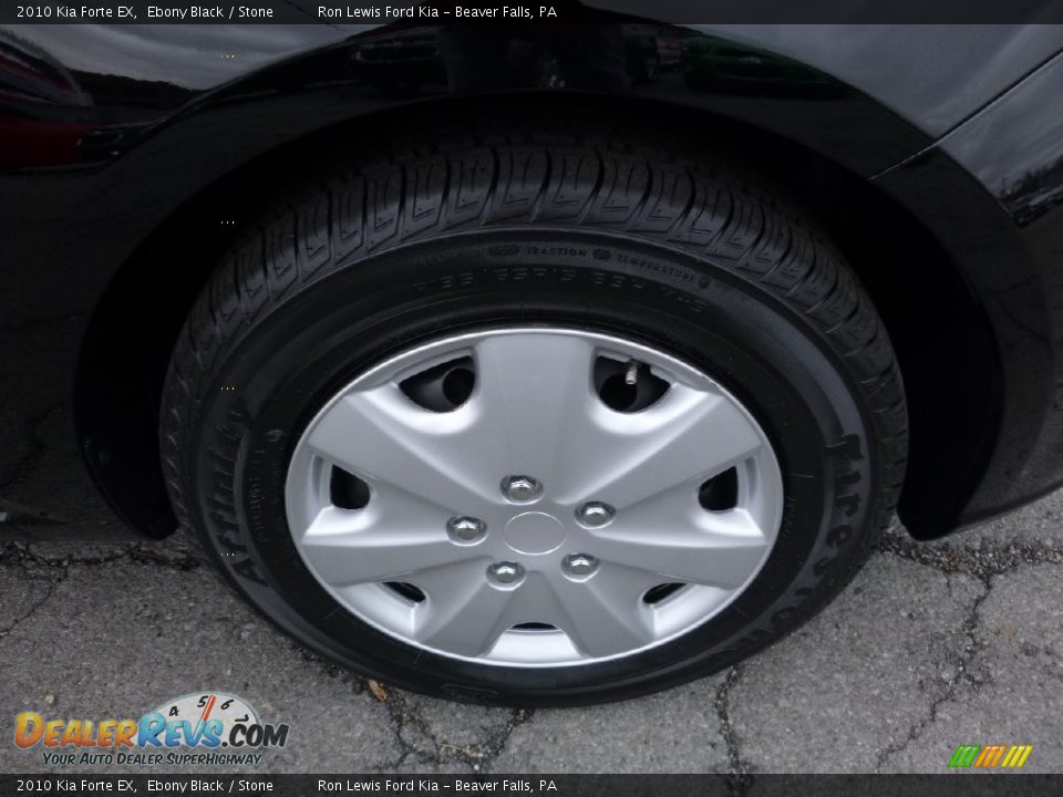 2010 Kia Forte EX Ebony Black / Stone Photo #10