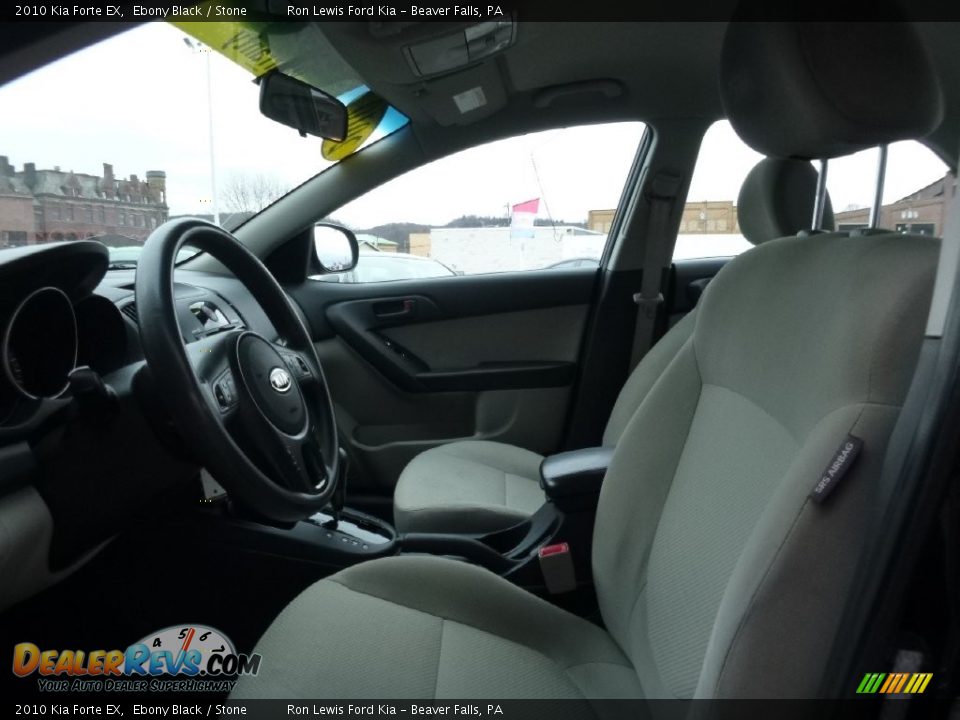 2010 Kia Forte EX Ebony Black / Stone Photo #11
