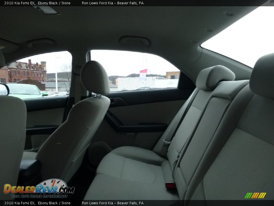 2010 Kia Forte EX Ebony Black / Stone Photo #12