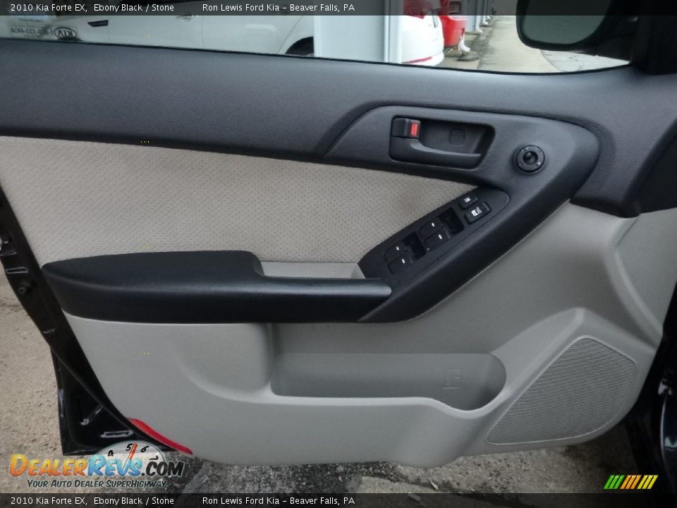 2010 Kia Forte EX Ebony Black / Stone Photo #14