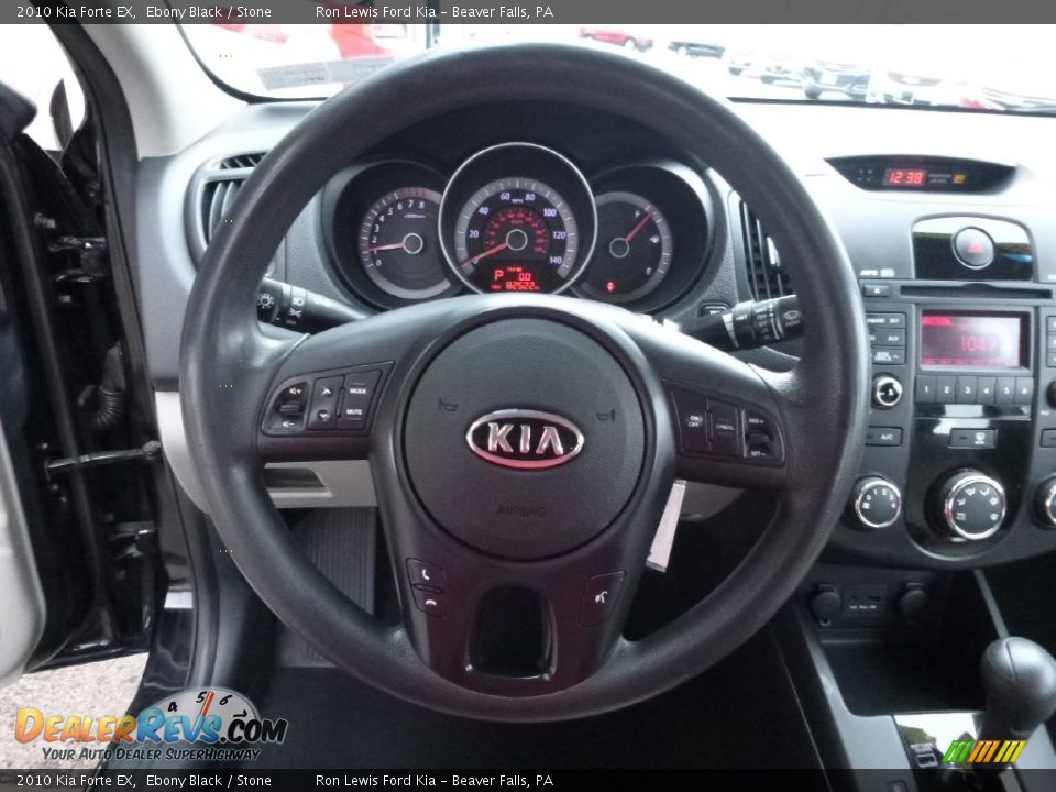 2010 Kia Forte EX Ebony Black / Stone Photo #16