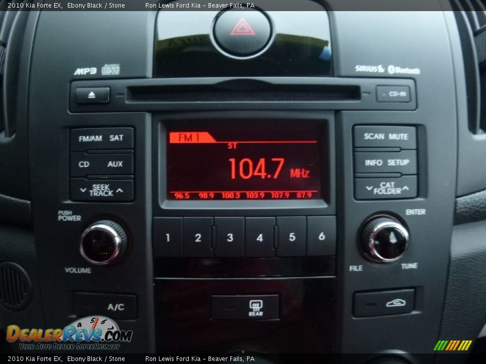 2010 Kia Forte EX Ebony Black / Stone Photo #17