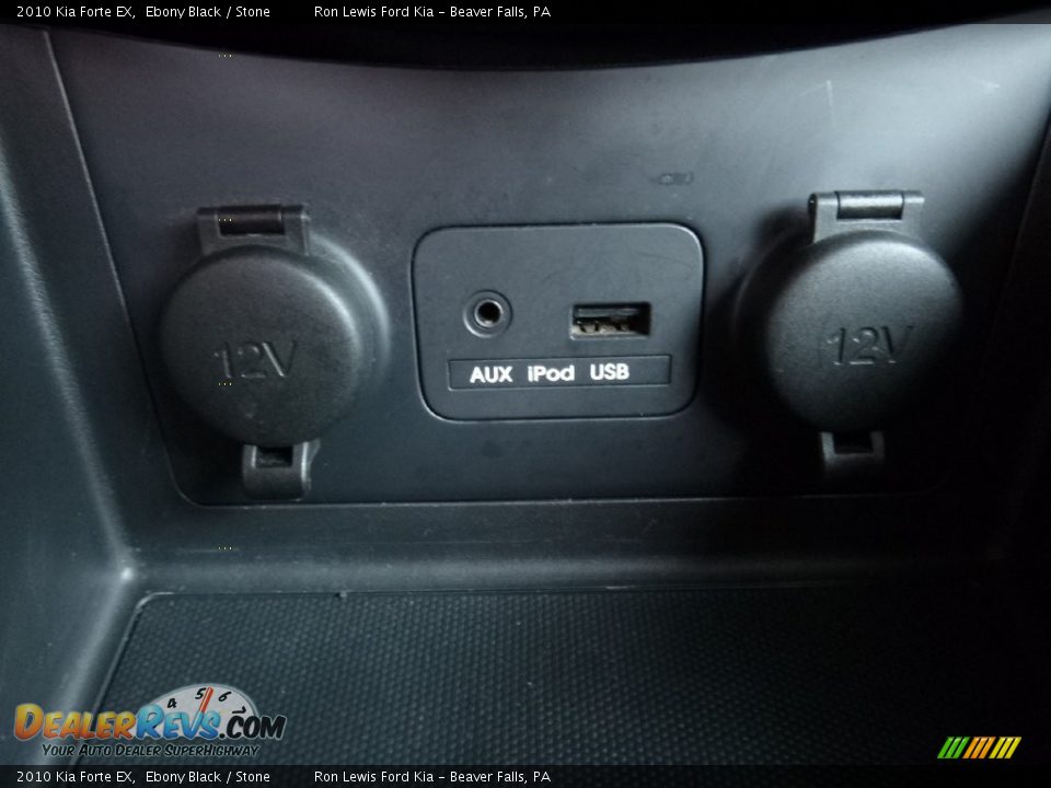 2010 Kia Forte EX Ebony Black / Stone Photo #18