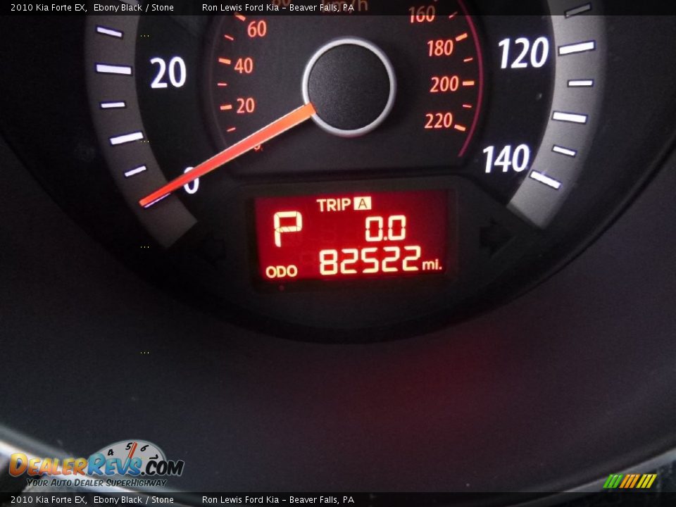 2010 Kia Forte EX Ebony Black / Stone Photo #20
