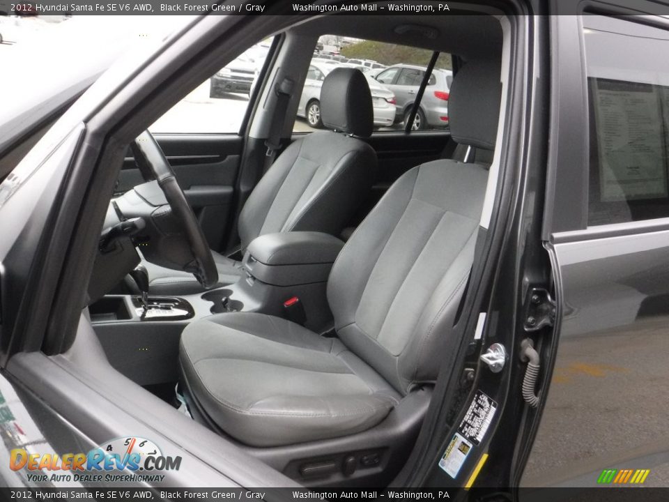 2012 Hyundai Santa Fe SE V6 AWD Black Forest Green / Gray Photo #12