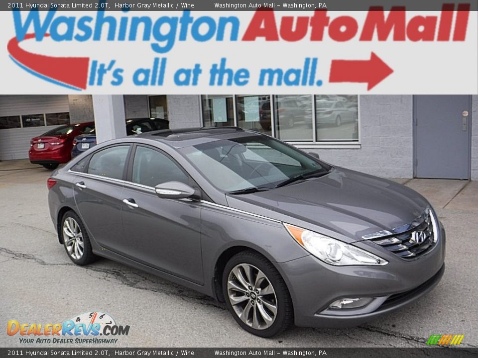 2011 Hyundai Sonata Limited 2.0T Harbor Gray Metallic / Wine Photo #1
