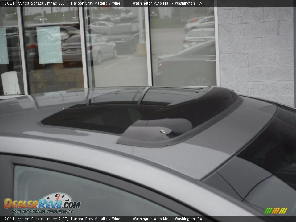 2011 Hyundai Sonata Limited 2.0T Harbor Gray Metallic / Wine Photo #3