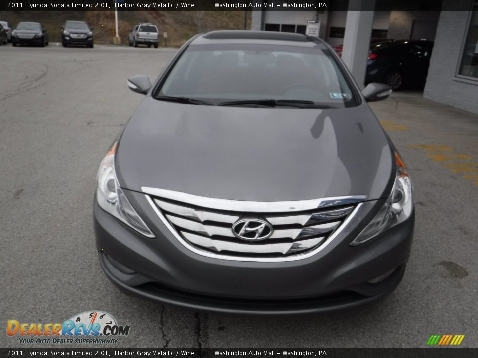 2011 Hyundai Sonata Limited 2.0T Harbor Gray Metallic / Wine Photo #4